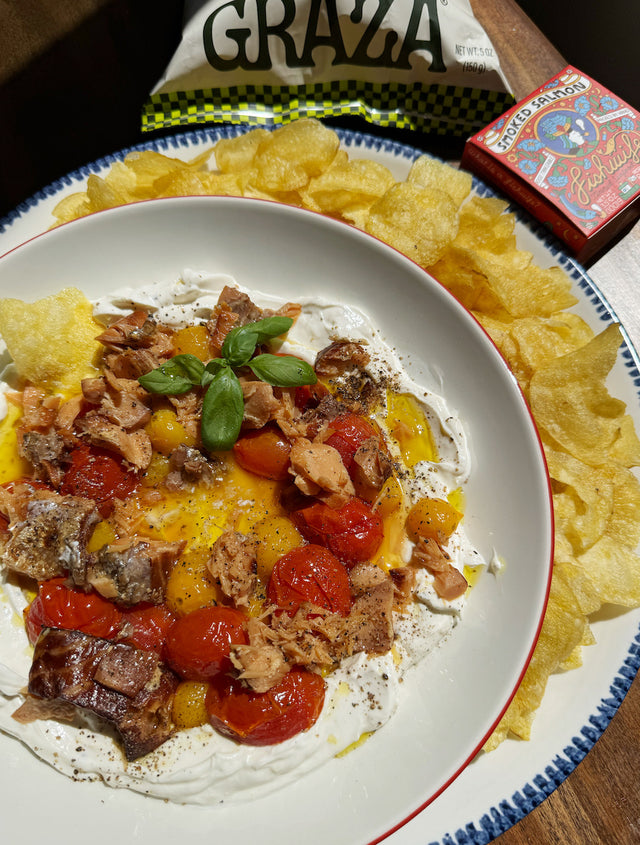 Labne Dip with Jammy Tomatoes & Fishwife