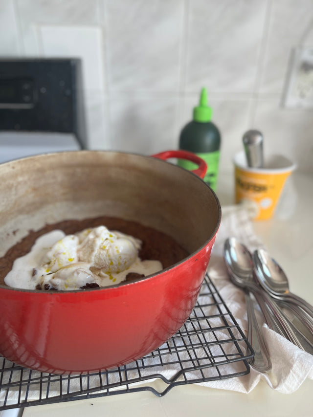 Ten-Spoon Dessert: Cookies, Ice Cream, and Drizzle