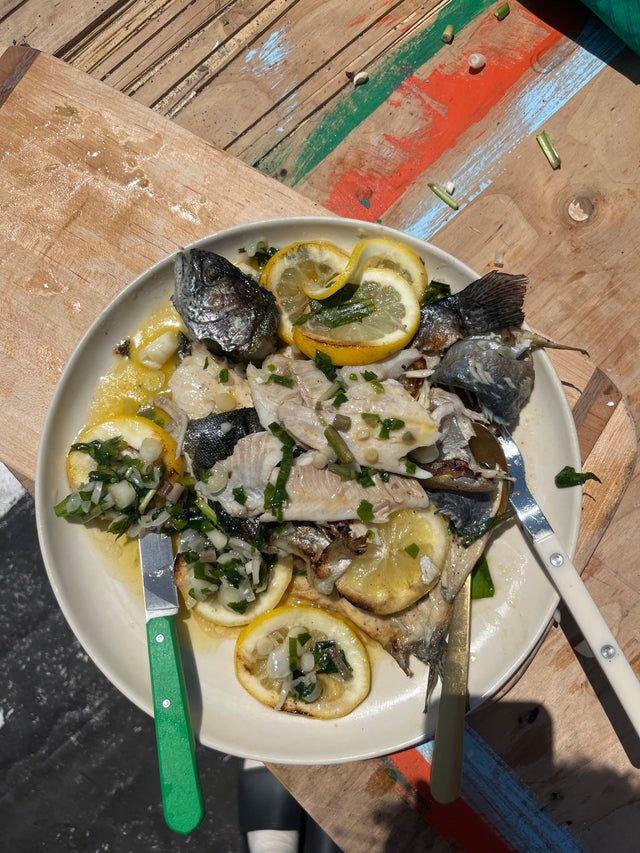 Ramp Butter Trout Fillets with Le Creuset