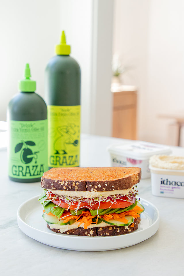 Ithaca Hummus' Veggie Sandwich