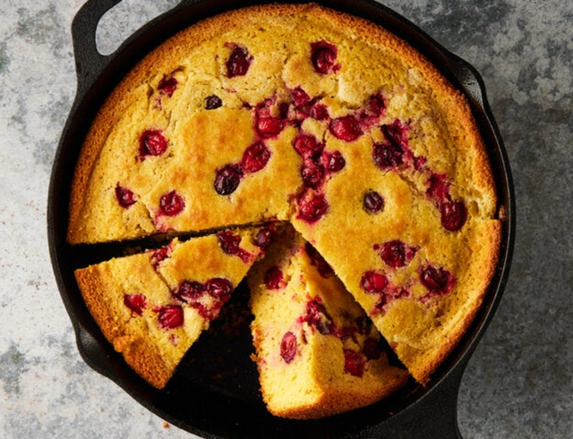 Olive Oil Cranberry Cornbread