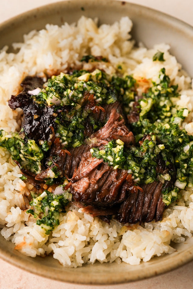 Miso Short Ribs with Cilantro Sauce